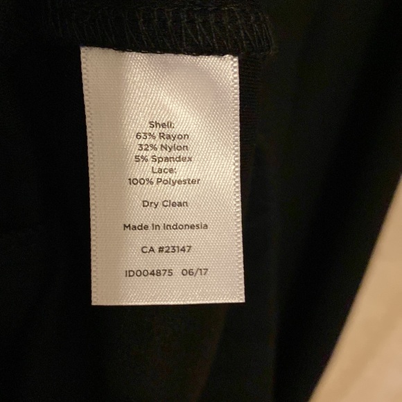 Black Talbot’s ponte knit dress with lace sleeves, size 10. - Picture 8 of 8